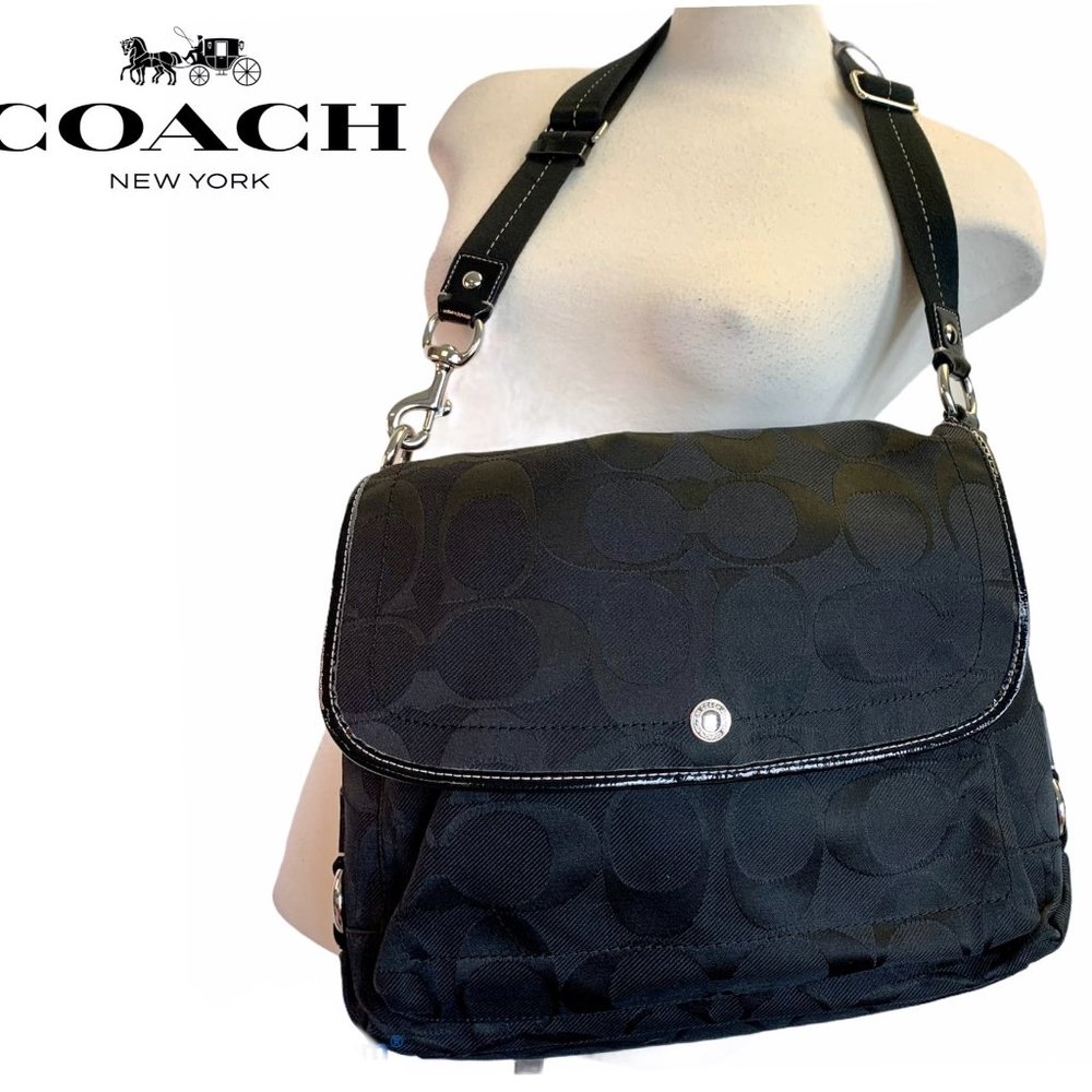 Coach Monogram Black Messenger Bag
